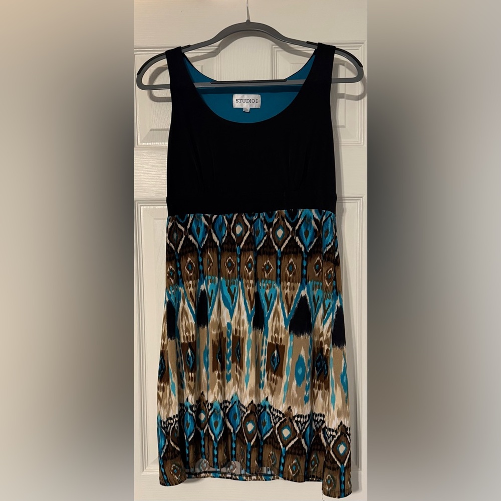 Studio I Black and Blue Maxi Skirt